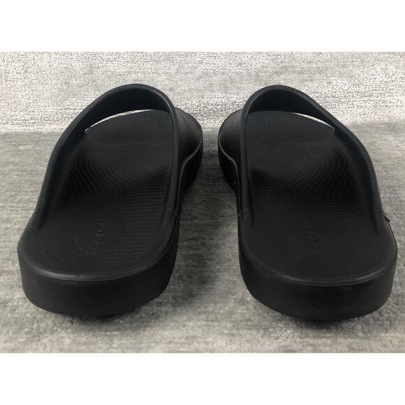 Oofos Ooahh Slide Sandals Mens Size 14 Black Comfort Recovery Relax Shoes